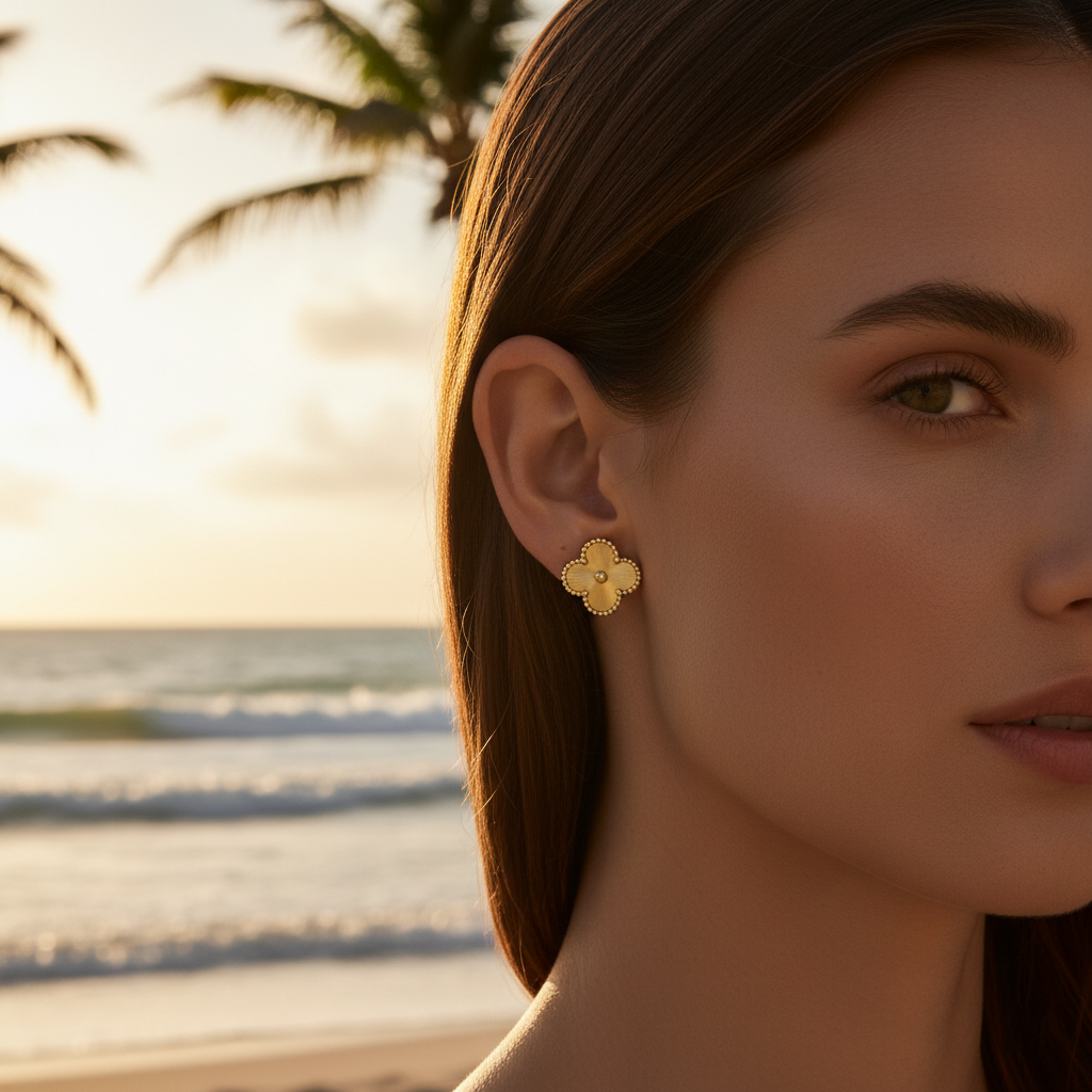 Clover Earrings | Gold